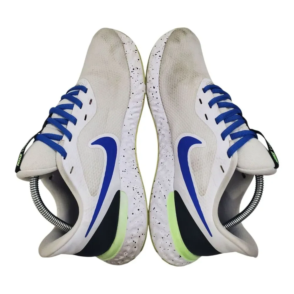NIKE Shoes REVOLUTION 5 Mens Size 10.5 White Racer Blue Running CW5846-100